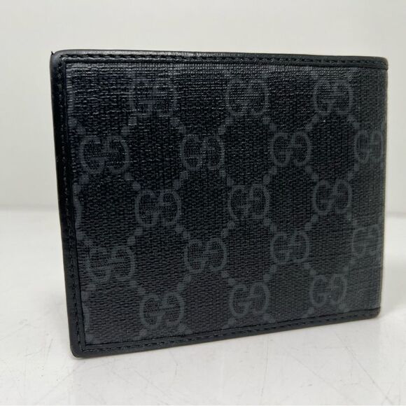 Gucci Men's Leather Grey GG Print Bifold Wallet - Picture 3 of 6